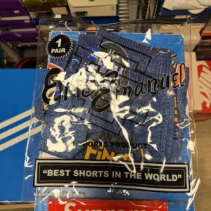 ERIC EMANUEL EE SHORTS FINAL FOUR MEDIUM DENIM 2 BLUE MENS LARGE BRAND NEW