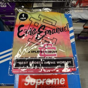 ERIC EMANUEL EE SHORTS HORIZONTAL PATTERN 13 MESH-PINK WHITE MENS L BRAND NEW