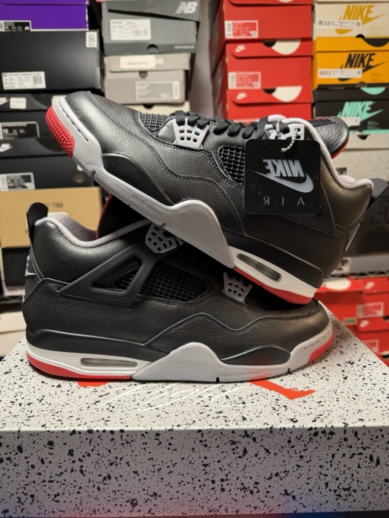 NIKE AIR JORDAN 4 Retro Bred Reimagined BLACK RED FV5029-006 MENS SIZE 13 NEW