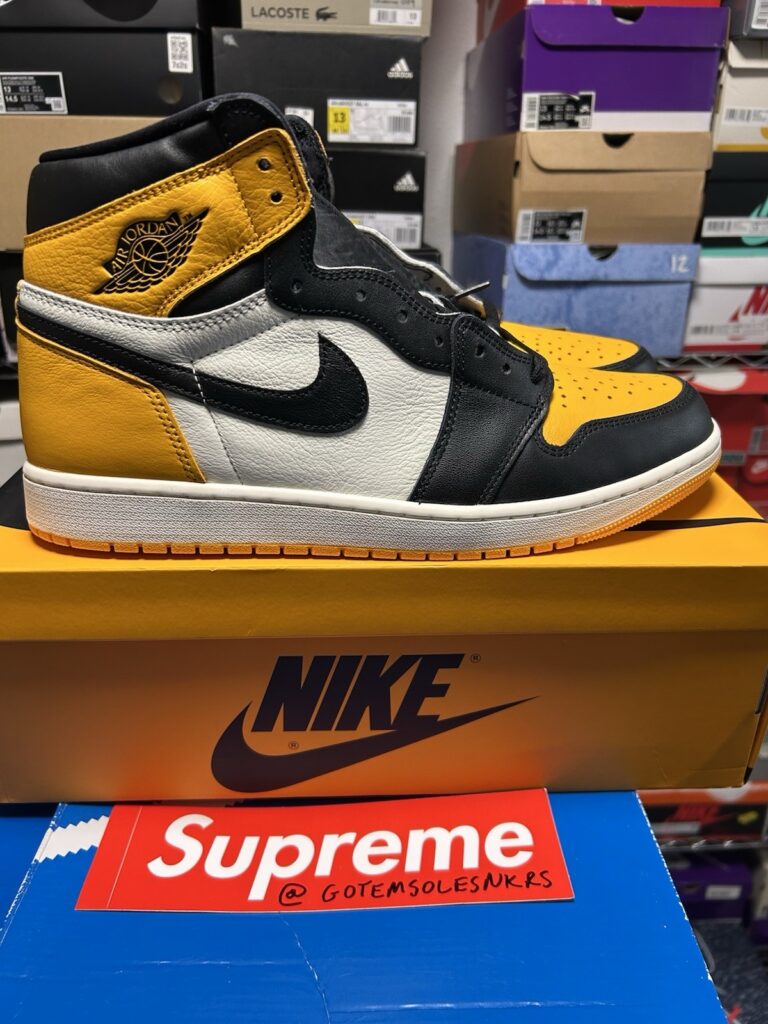 Nike Air Jordan 1 Retro High OG Yellow Toe 555088-711 MENS SIZE 13 BRAND NEW