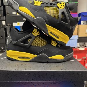 Nike Air Jordan 4 RETRO DH6927 017 BLACK YELLOW WHITE MENS Size 13 BRAND NEW