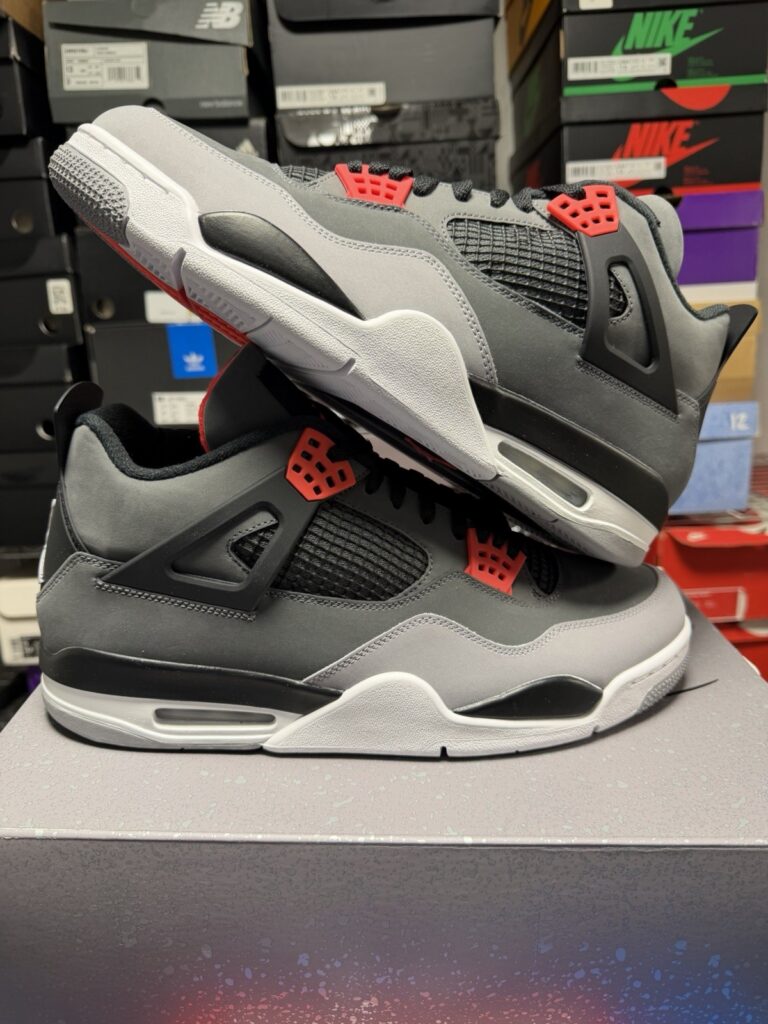 Nike Air Jordan 4 Retro DH6927-061 Dark GREY BLACK INFARED 23 MENS SIZE 13 NEW