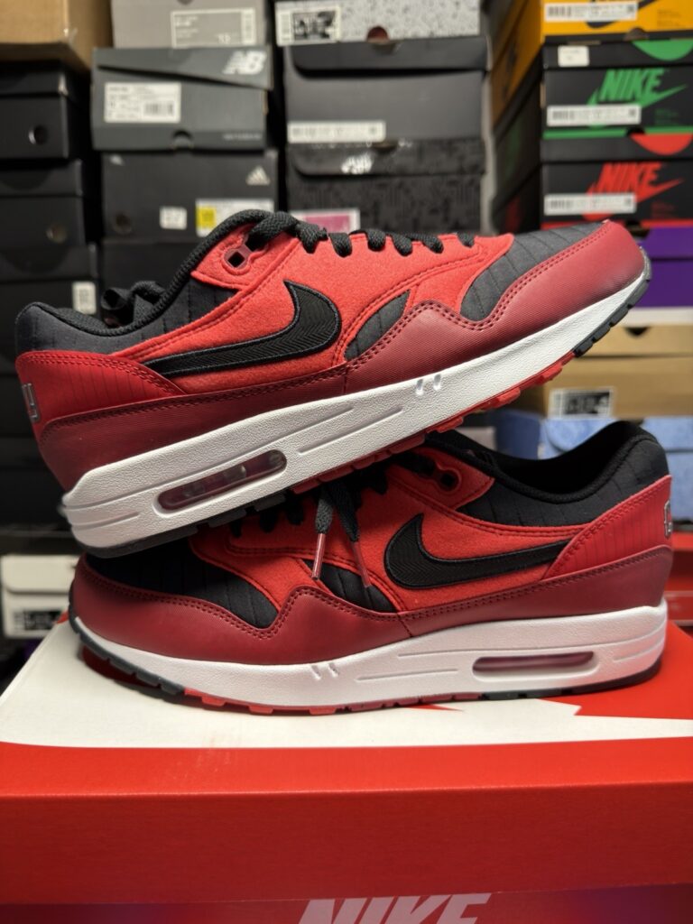 Nike Air Max 1 REDS IQ2861-600 MLB City Connect RED BLACK WHITE MEN SIZE 10 NEW