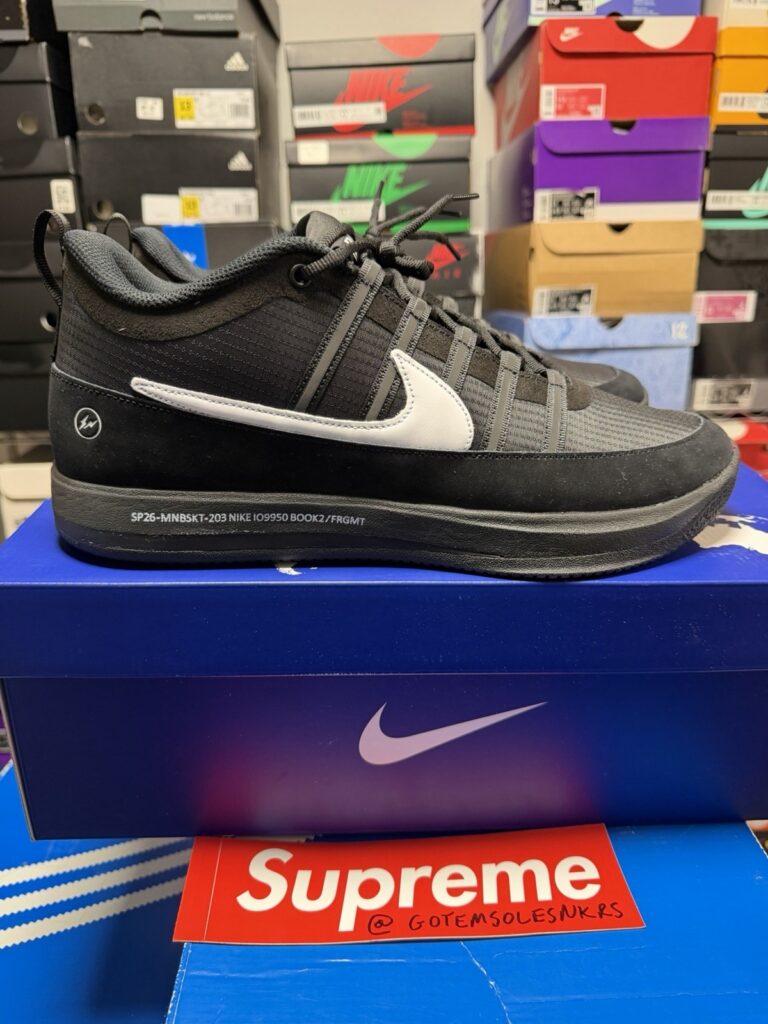 Nike Book 2 LE X Fragment Design IO9950-900 BLACK BLUE M Size 13.5 BRAND NEW