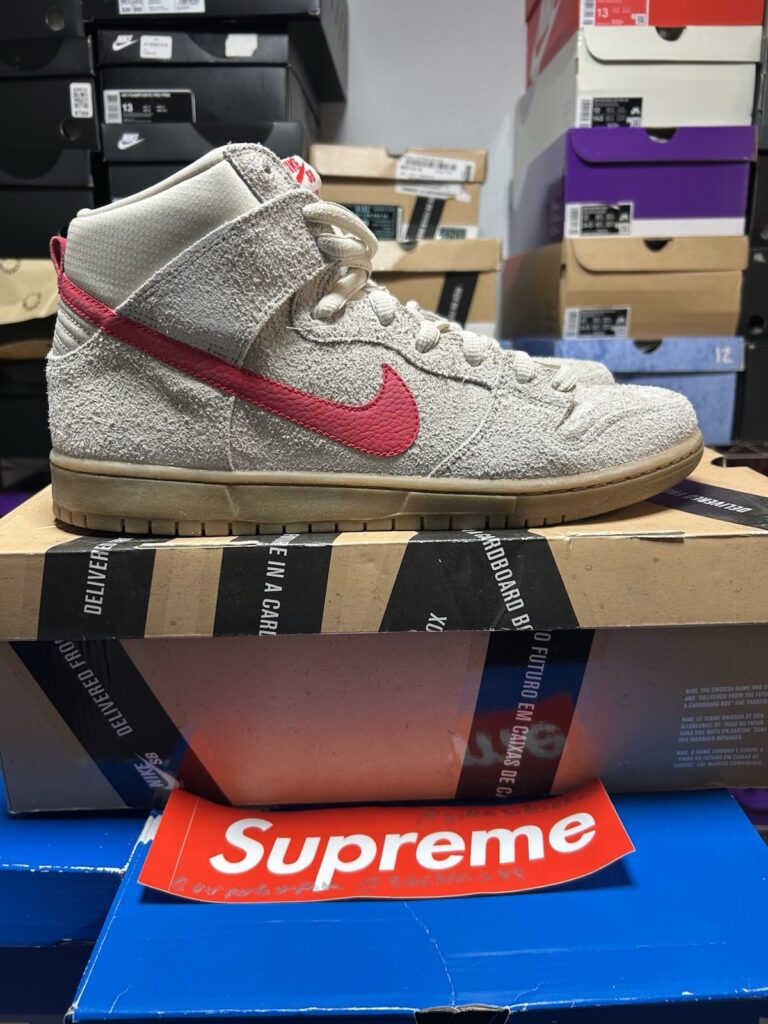 Nike Dunk High Pro SB Birch Hyper Red Grey 305050-206 MENS SIZE 13 VNDS 2012