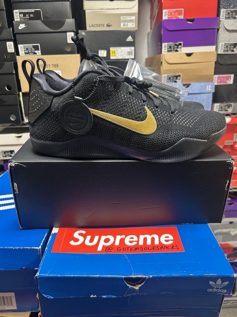 NIKE Kobe XI ELITE PROTRO FADE TO BLACK IM4260-001  BLACK GOLD MENS SIZE 14 NEW