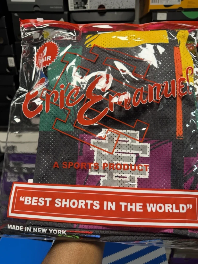 ERIC EMANUEL EE SHORTS MATTY BOY BLACK SILVER MENS LARGE BRAND NEW