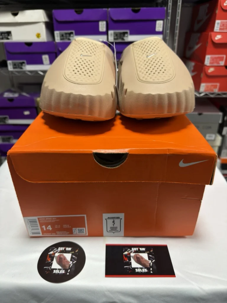 Nike Mind 001 Men Pregame Mules HQ4307-200 Hemp Pale Ivory Sanddrift M SIZE 14